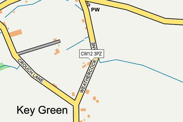 CW12 3PZ map - OS OpenMap – Local (Ordnance Survey) CW12 3PZ map - OS OpenMap – Local (Ordnance Survey)