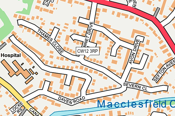 CW12 3RP map - OS OpenMap – Local (Ordnance Survey) CW12 3RP map - OS OpenMap – Local (Ordnance Survey)