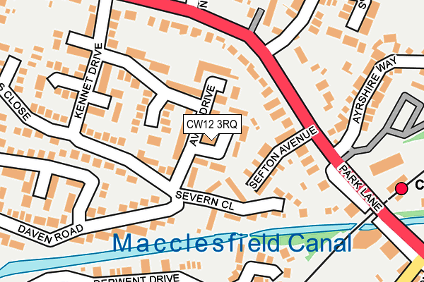 CW12 3RQ map - OS OpenMap – Local (Ordnance Survey) CW12 3RQ map - OS OpenMap – Local (Ordnance Survey)