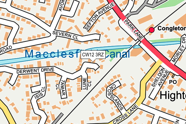 CW12 3RZ map - OS OpenMap – Local (Ordnance Survey) CW12 3RZ map - OS OpenMap – Local (Ordnance Survey)