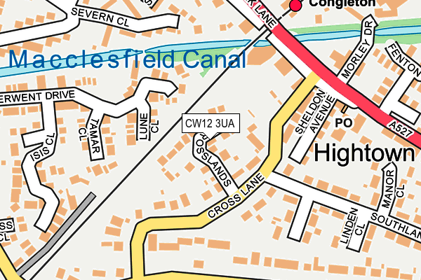 CW12 3UA map - OS OpenMap – Local (Ordnance Survey) CW12 3UA map - OS OpenMap – Local (Ordnance Survey)