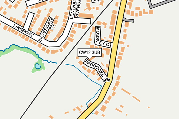CW12 3UB map - OS OpenMap – Local (Ordnance Survey) CW12 3UB map - OS OpenMap – Local (Ordnance Survey)