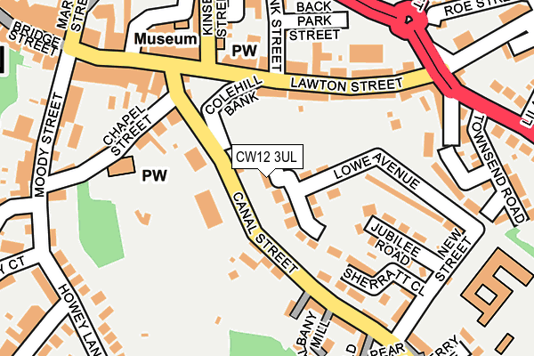 CW12 3UL map - OS OpenMap – Local (Ordnance Survey) CW12 3UL map - OS OpenMap – Local (Ordnance Survey)