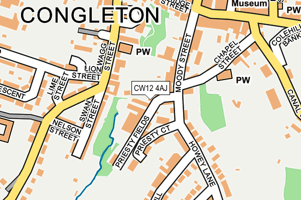 CW12 4AJ map - OS OpenMap – Local (Ordnance Survey) CW12 4AJ map - OS OpenMap – Local (Ordnance Survey)