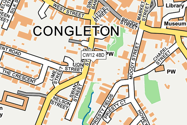 CW12 4BD map - OS OpenMap – Local (Ordnance Survey) CW12 4BD map - OS OpenMap – Local (Ordnance Survey)