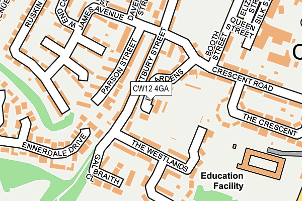 CW12 4GA map - OS OpenMap – Local (Ordnance Survey) CW12 4GA map - OS OpenMap – Local (Ordnance Survey)