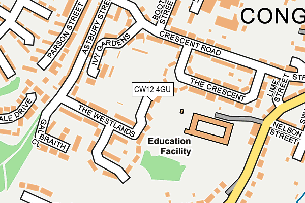 CW12 4GU map - OS OpenMap – Local (Ordnance Survey) CW12 4GU map - OS OpenMap – Local (Ordnance Survey)