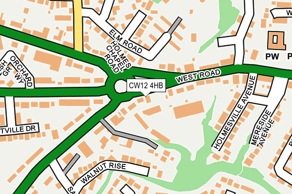 CW12 4HB map - OS OpenMap – Local (Ordnance Survey) CW12 4HB map - OS OpenMap – Local (Ordnance Survey)