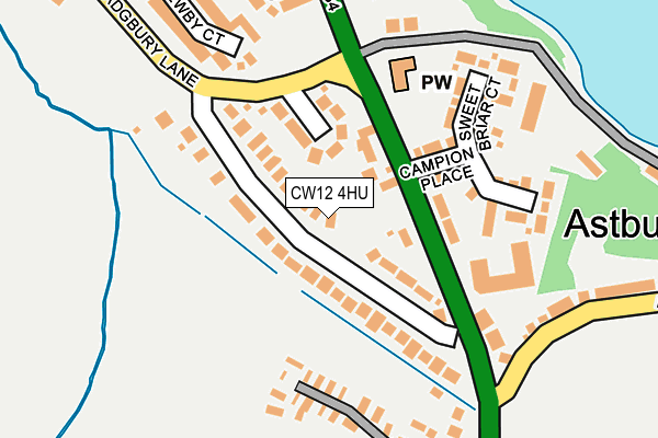 CW12 4HU map - OS OpenMap – Local (Ordnance Survey) CW12 4HU map - OS OpenMap – Local (Ordnance Survey)