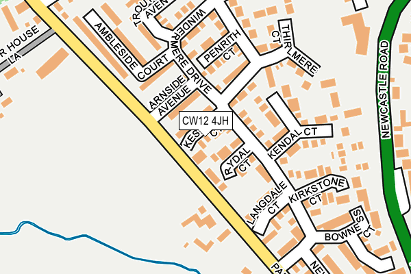 CW12 4JH map - OS OpenMap – Local (Ordnance Survey) CW12 4JH map - OS OpenMap – Local (Ordnance Survey)