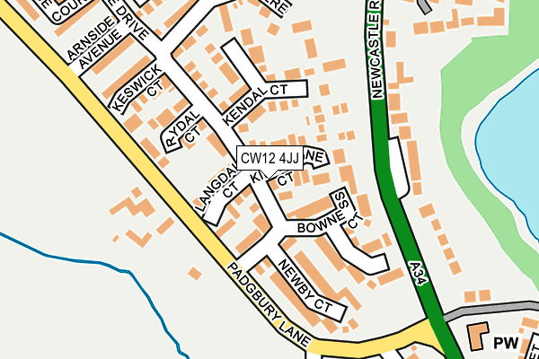 CW12 4JJ map - OS OpenMap – Local (Ordnance Survey) CW12 4JJ map - OS OpenMap – Local (Ordnance Survey)