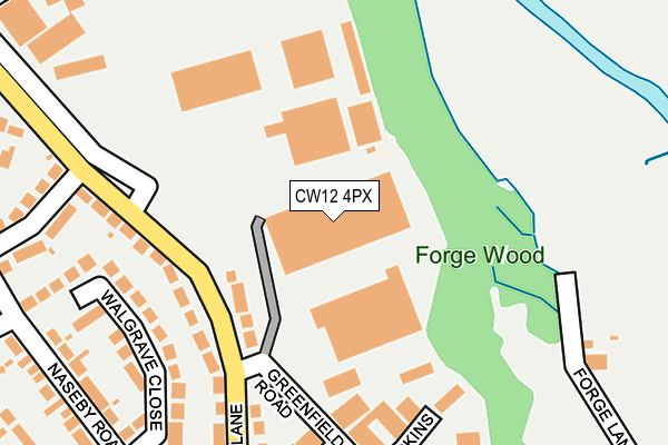 CW12 4PX map - OS OpenMap – Local (Ordnance Survey) CW12 4PX map - OS OpenMap – Local (Ordnance Survey)