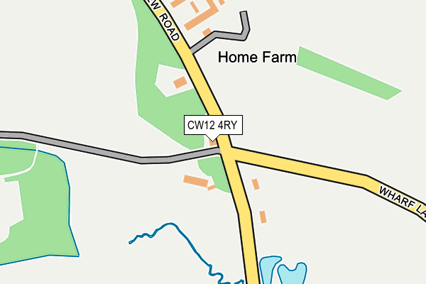 CW12 4RY map - OS OpenMap – Local (Ordnance Survey) CW12 4RY map - OS OpenMap – Local (Ordnance Survey)
