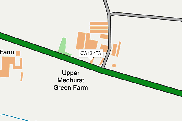 CW12 4TA map - OS OpenMap – Local (Ordnance Survey) CW12 4TA map - OS OpenMap – Local (Ordnance Survey)