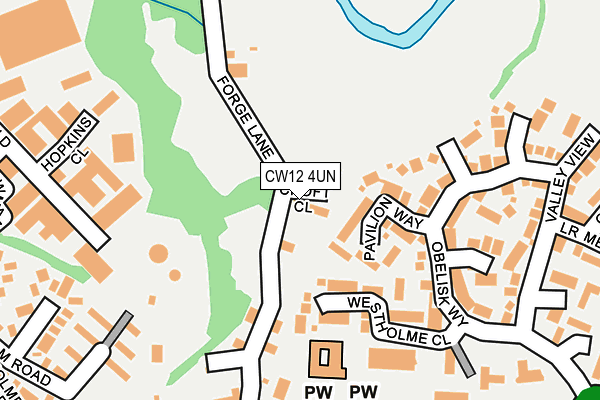 CW12 4UN map - OS OpenMap – Local (Ordnance Survey) CW12 4UN map - OS OpenMap – Local (Ordnance Survey)