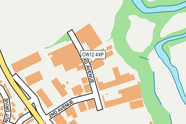 CW12 4XP map - OS OpenMap – Local (Ordnance Survey) CW12 4XP map - OS OpenMap – Local (Ordnance Survey)