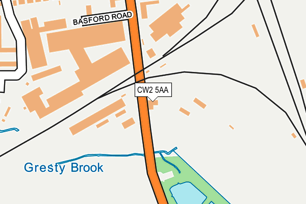 CW2 5AA map - OS OpenMap – Local (Ordnance Survey) CW2 5AA map - OS OpenMap – Local (Ordnance Survey)