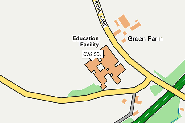 CW2 5DJ map - OS OpenMap – Local (Ordnance Survey) CW2 5DJ map - OS OpenMap – Local (Ordnance Survey)