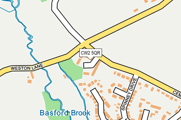 CW2 5QR map - OS OpenMap – Local (Ordnance Survey) CW2 5QR map - OS OpenMap – Local (Ordnance Survey)