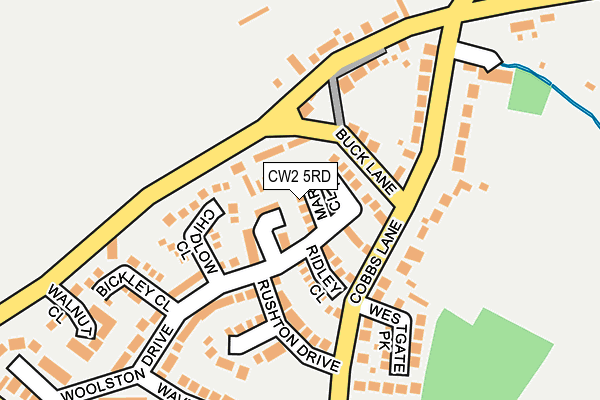 CW2 5RD map - OS OpenMap – Local (Ordnance Survey) CW2 5RD map - OS OpenMap – Local (Ordnance Survey)