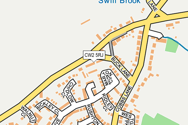 CW2 5RJ map - OS OpenMap – Local (Ordnance Survey) CW2 5RJ map - OS OpenMap – Local (Ordnance Survey)