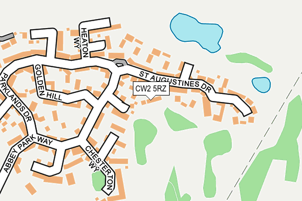 CW2 5RZ map - OS OpenMap – Local (Ordnance Survey) CW2 5RZ map - OS OpenMap – Local (Ordnance Survey)