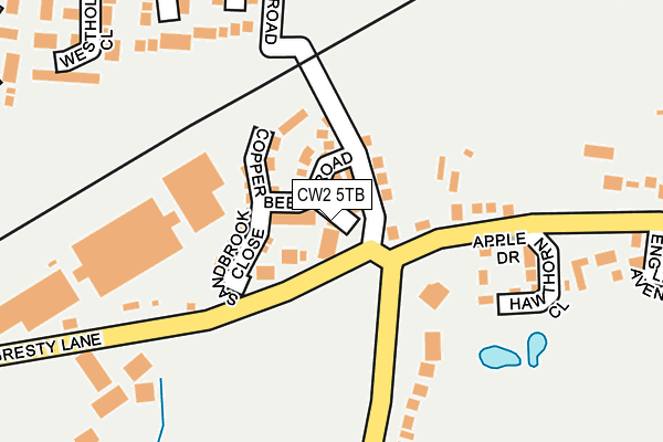 CW2 5TB map - OS OpenMap – Local (Ordnance Survey) CW2 5TB map - OS OpenMap – Local (Ordnance Survey)
