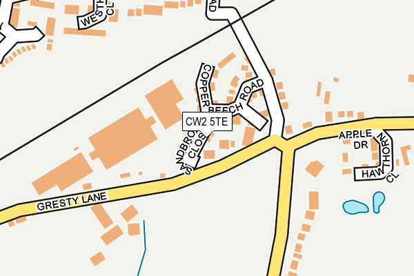 CW2 5TE map - OS OpenMap – Local (Ordnance Survey) CW2 5TE map - OS OpenMap – Local (Ordnance Survey)