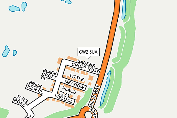 CW2 5UA map - OS OpenMap – Local (Ordnance Survey) CW2 5UA map - OS OpenMap – Local (Ordnance Survey)