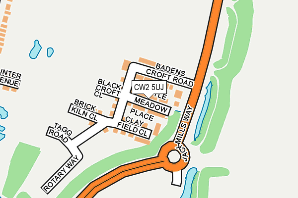 CW2 5UJ map - OS OpenMap – Local (Ordnance Survey) CW2 5UJ map - OS OpenMap – Local (Ordnance Survey)