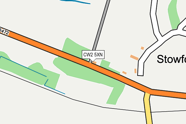 CW2 5XN map - OS OpenMap – Local (Ordnance Survey) CW2 5XN map - OS OpenMap – Local (Ordnance Survey)