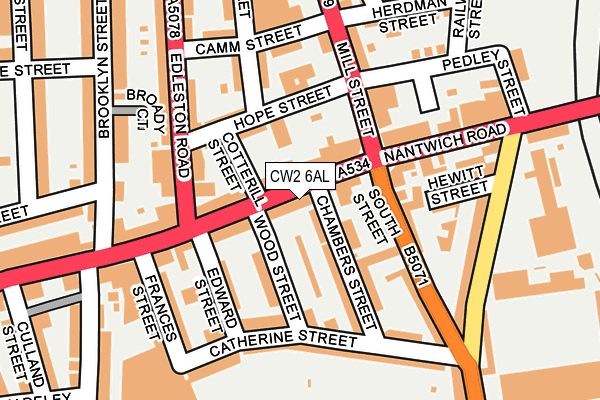 CW2 6AL map - OS OpenMap – Local (Ordnance Survey) CW2 6AL map - OS OpenMap – Local (Ordnance Survey)