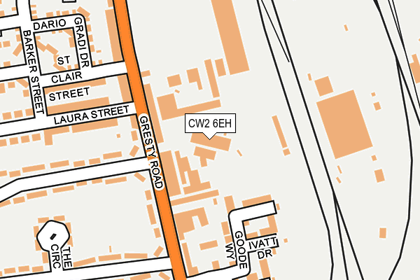 CW2 6EH map - OS OpenMap – Local (Ordnance Survey) CW2 6EH map - OS OpenMap – Local (Ordnance Survey)