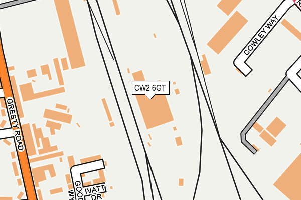 CW2 6GT map - OS OpenMap – Local (Ordnance Survey) CW2 6GT map - OS OpenMap – Local (Ordnance Survey)