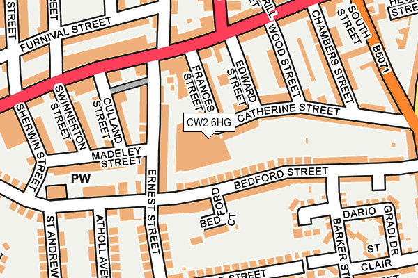 CW2 6HG map - OS OpenMap – Local (Ordnance Survey) CW2 6HG map - OS OpenMap – Local (Ordnance Survey)
