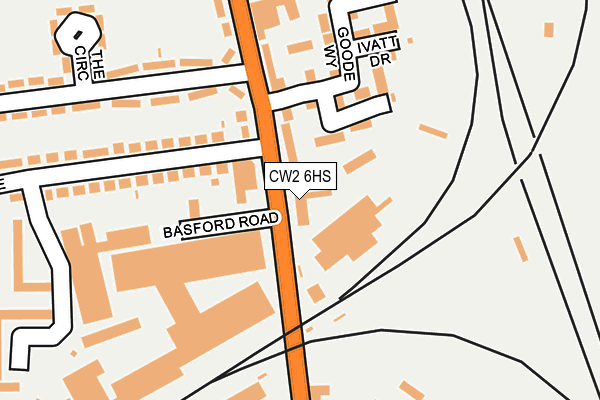 CW2 6HS map - OS OpenMap – Local (Ordnance Survey) CW2 6HS map - OS OpenMap – Local (Ordnance Survey)