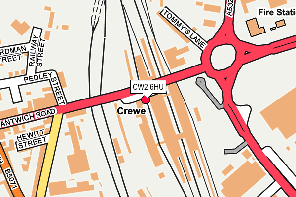 CW2 6HU map - OS OpenMap – Local (Ordnance Survey) CW2 6HU map - OS OpenMap – Local (Ordnance Survey)