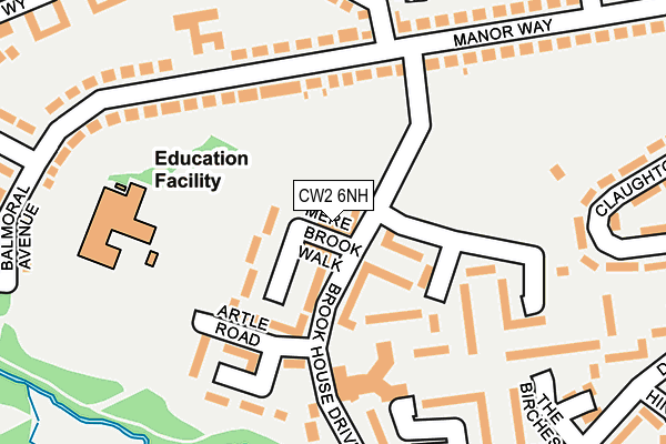 CW2 6NH map - OS OpenMap – Local (Ordnance Survey) CW2 6NH map - OS OpenMap – Local (Ordnance Survey)