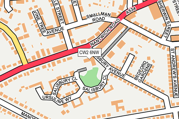 CW2 6NW map - OS OpenMap – Local (Ordnance Survey) CW2 6NW map - OS OpenMap – Local (Ordnance Survey)