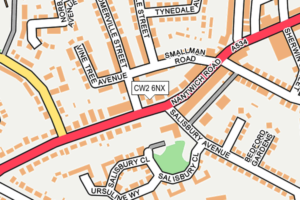 CW2 6NX map - OS OpenMap – Local (Ordnance Survey) CW2 6NX map - OS OpenMap – Local (Ordnance Survey)