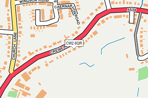 CW2 6QR map - OS OpenMap – Local (Ordnance Survey) CW2 6QR map - OS OpenMap – Local (Ordnance Survey)