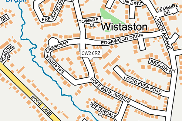 CW2 6RZ map - OS OpenMap – Local (Ordnance Survey) CW2 6RZ map - OS OpenMap – Local (Ordnance Survey)