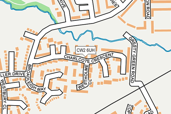 CW2 6UH map - OS OpenMap – Local (Ordnance Survey) CW2 6UH map - OS OpenMap – Local (Ordnance Survey)