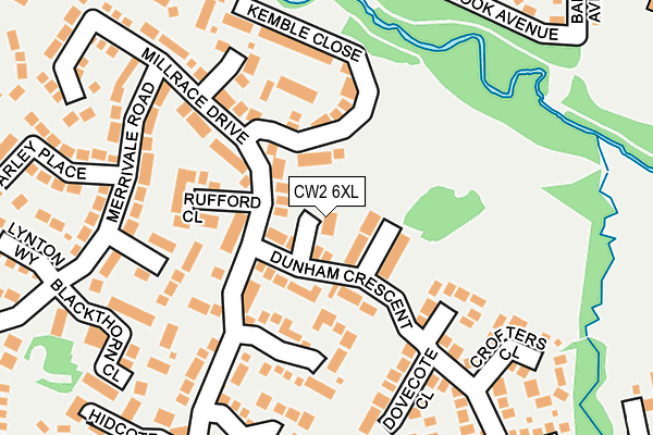 CW2 6XL map - OS OpenMap – Local (Ordnance Survey) CW2 6XL map - OS OpenMap – Local (Ordnance Survey)