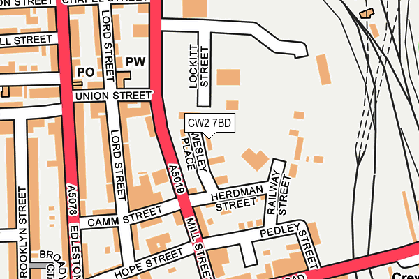 CW2 7BD map - OS OpenMap – Local (Ordnance Survey) CW2 7BD map - OS OpenMap – Local (Ordnance Survey)