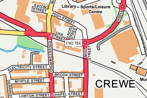 CW2 7BX map - OS OpenMap – Local (Ordnance Survey) CW2 7BX map - OS OpenMap – Local (Ordnance Survey)