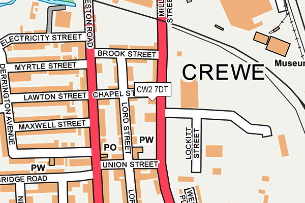 CW2 7DT map - OS OpenMap – Local (Ordnance Survey) CW2 7DT map - OS OpenMap – Local (Ordnance Survey)
