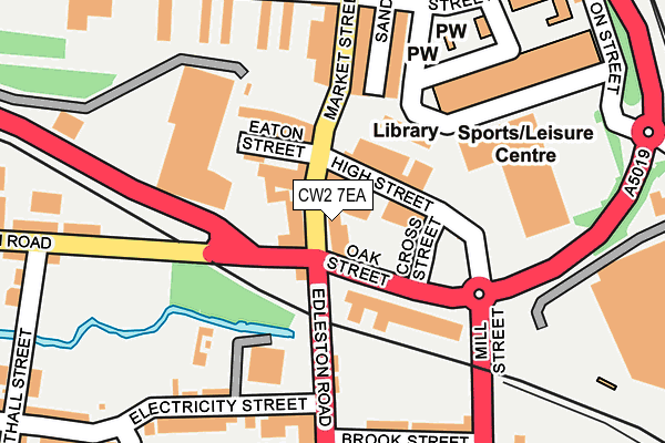 CW2 7EA map - OS OpenMap – Local (Ordnance Survey) CW2 7EA map - OS OpenMap – Local (Ordnance Survey)