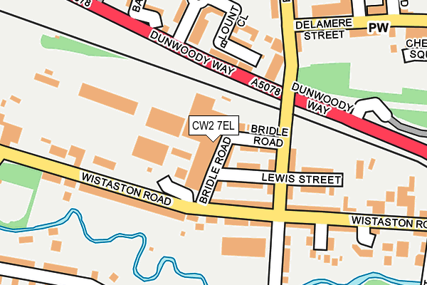 CW2 7EL map - OS OpenMap – Local (Ordnance Survey) CW2 7EL map - OS OpenMap – Local (Ordnance Survey)