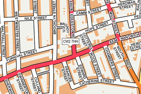 CW2 7HH map - OS OpenMap – Local (Ordnance Survey) CW2 7HH map - OS OpenMap – Local (Ordnance Survey)